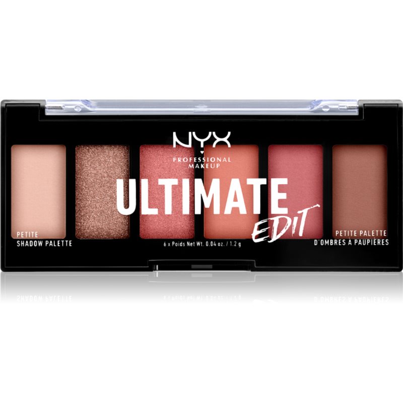 NYX Professional Makeup Ultimate Edit Petite Shadow Eyeshadow Palette Shade 01 Warm Neutrals 6x1.2 g