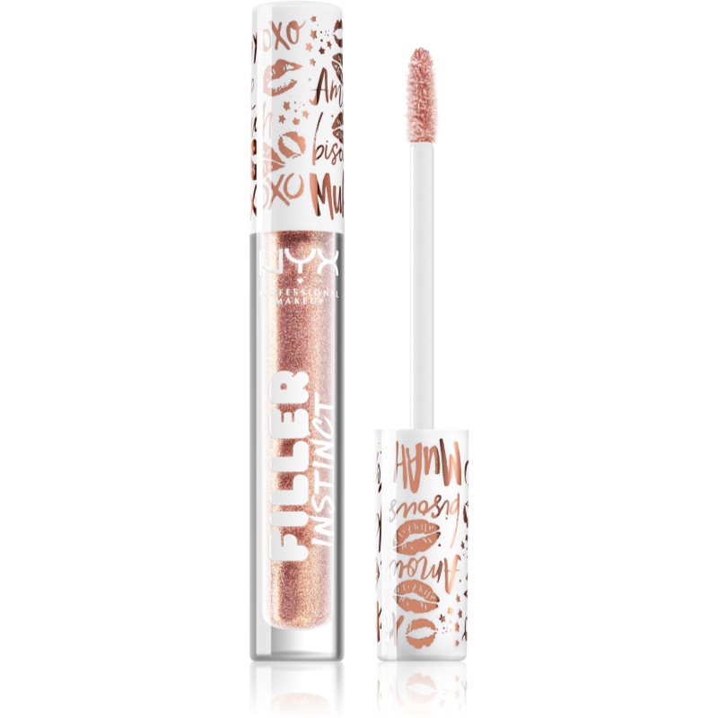 NYX Professional Makeup Filler Instinct Plumping Lip Polish lip gloss glittering shade 02 - Brunch D