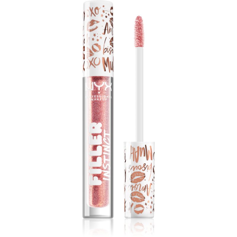 NYX Professional Makeup Filler Instinct Plumping Lip Polish lip gloss glittering shade 03 -Sparkling