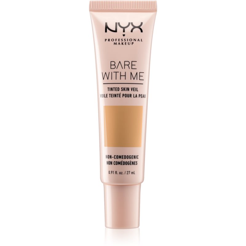 NYX Professional Makeup Bare With Me Tinted Skin Veil lengvos tekstūros makiažo pagrindas atspalvis 05 Beige Camel 27 ml