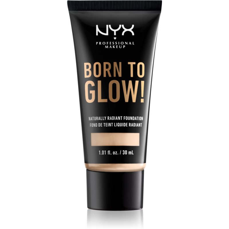 NYX Professional Makeup Born To Glow švytėjimo suteikiantis skystasis makiažo pagrindas atspalvis 1.5. Fair 30 ml