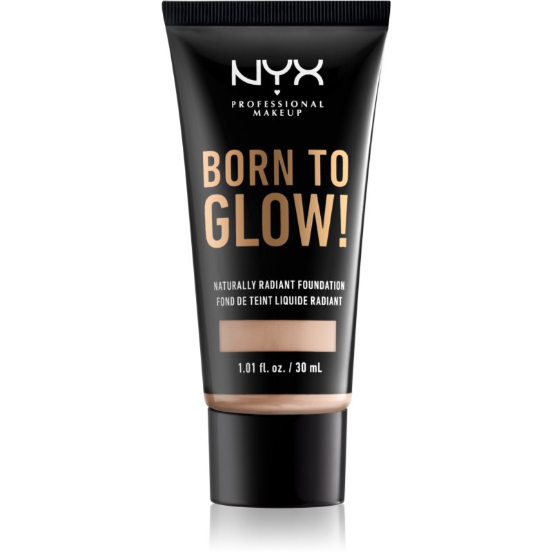 NYX Professional Makeup Born To Glow švytėjimo suteikiantis skystasis makiažo pagrindas atspalvis 03 Porcelain 30 ml