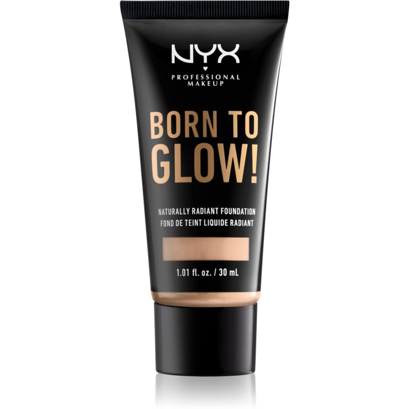 NYX Professional Makeup Born To Glow švytėjimo suteikiantis skystasis makiažo pagrindas atspalvis 06 Vanilla 30 ml