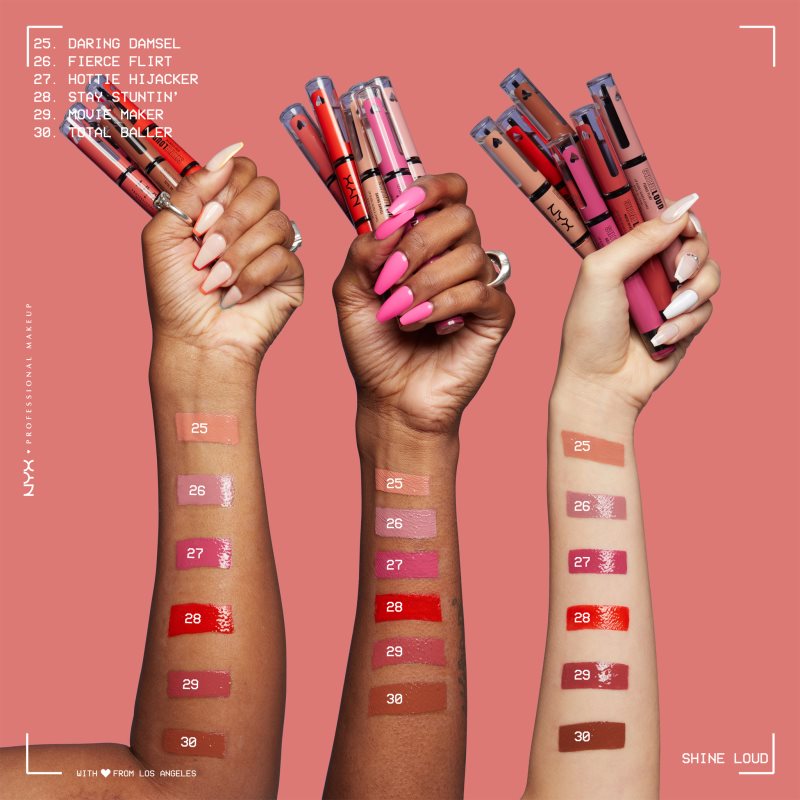 NYX Professional Makeup Shine Loud High Shine Lip Color flüssiger Lippenstift mit hohem Glanz Farbton 27 Hottie Hijacker...