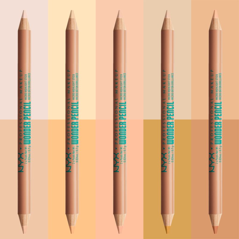NYX Professional Makeup Wonder Pencil двосторонній олівець для очей відтінок 01 Light 2x0,7 гр