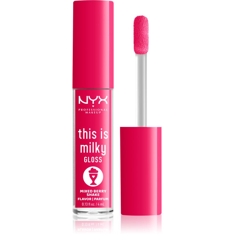 NYX Professional Makeup This Is Milky Gloss Milkshakes зволожуючий блиск для губ з ароматизатором відтінок 09 Berry Shake 4 мл