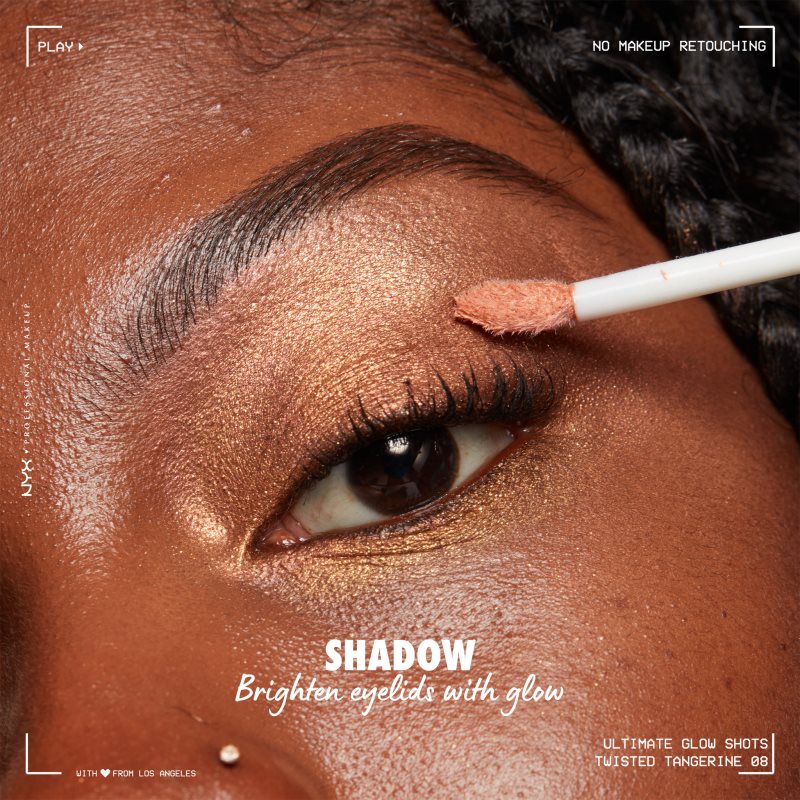 NYX Professional Makeup Ultimate Glow Shots Liquid Glitter Eyeshadow Shade 08 Twisted Tangerine 7,5 Ml
