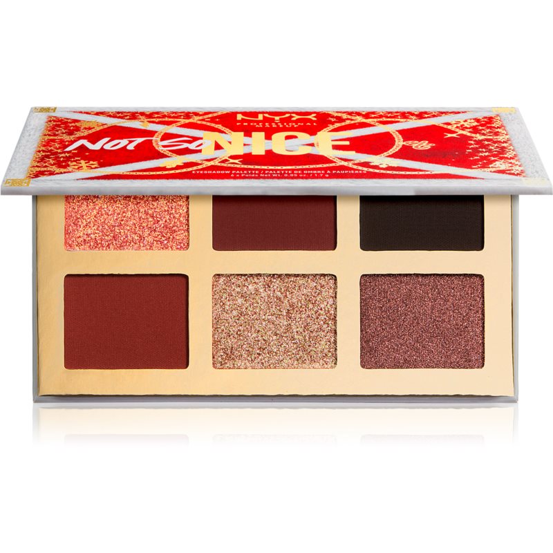 NYX Professional Makeup Limited Edition Xmass Mrs Claus Oh Deer Shadow Palette палитра сенки за очи 01 Not so Nice 6x1,7 гр.