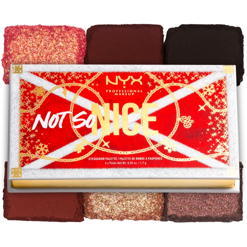 NYX Professional Makeup Limited Edition Xmass Mrs Claus Oh Deer Shadow Palette Eyeshadow Palette 01 Not So Nice 6x1,7 G