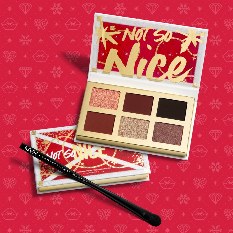 NYX Professional Makeup Limited Edition Xmass Mrs Claus Oh Deer Shadow Palette Eyeshadow Palette 01 Not So Nice 6x1,7 G