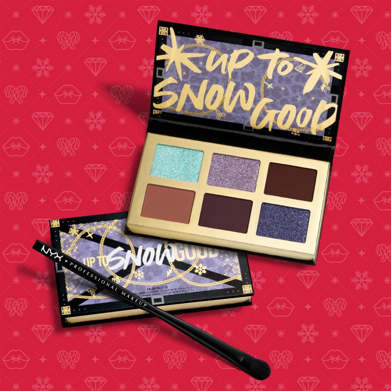 NYX Professional Makeup Limited Edition Xmass Mrs Claus Oh Deer Shadow Palette палетка тіней для очей 02 Up To Snow Good 6x1,7 гр