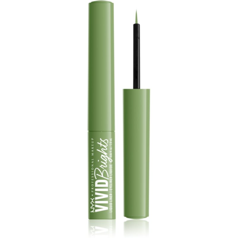 NYX Professional Makeup Vivid Brights Flüssige Eyeliner Farbton 02 Ghosted Green 2 ml