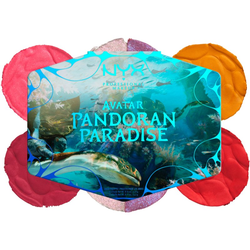 NYX Professional Makeup Limited Edition Avatar Pandoran Paradise Palette палетка хайлайтерів і рум'ян 6x3,2 гр