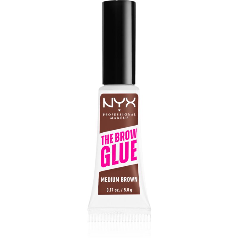 E-shop NYX Professional Makeup The Brow Glue gel na obočí odstín 03 Medium Brown 5 g