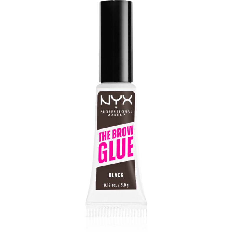 E-shop NYX Professional Makeup The Brow Glue gel na obočí odstín 05 Black 5 g