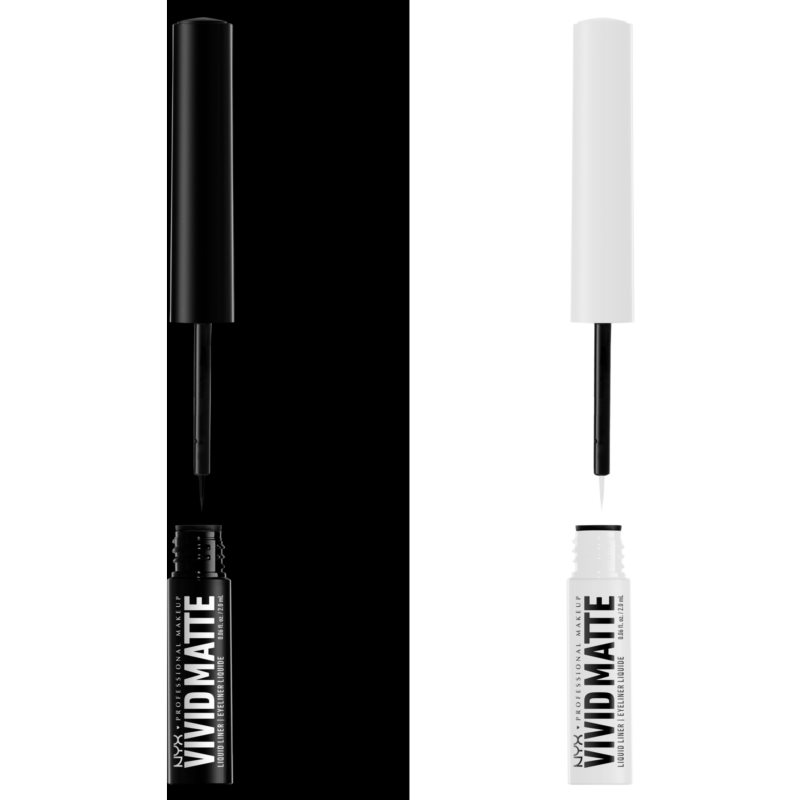 NYX Professional Makeup Vivid Matte рідка підводка для очей з матуючим ефектом відтінок White 4 мл