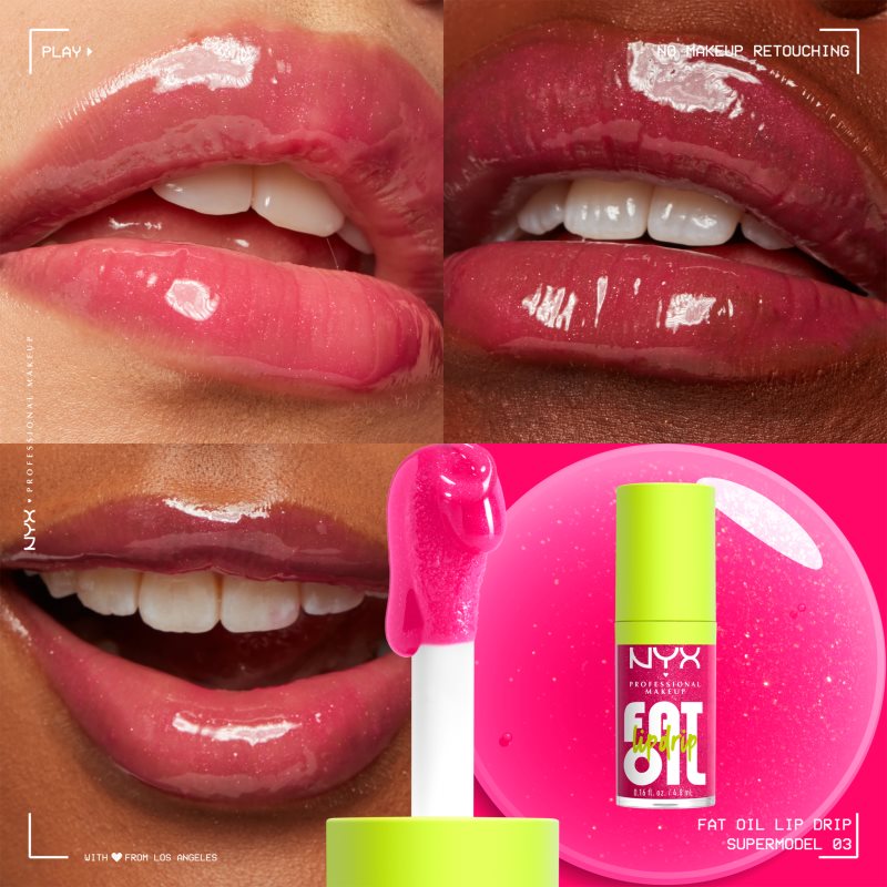 NYX Professional Makeup Fat Oil Lip Drip олійка для губ відтінок 03 Supermodel 4,8 мл
