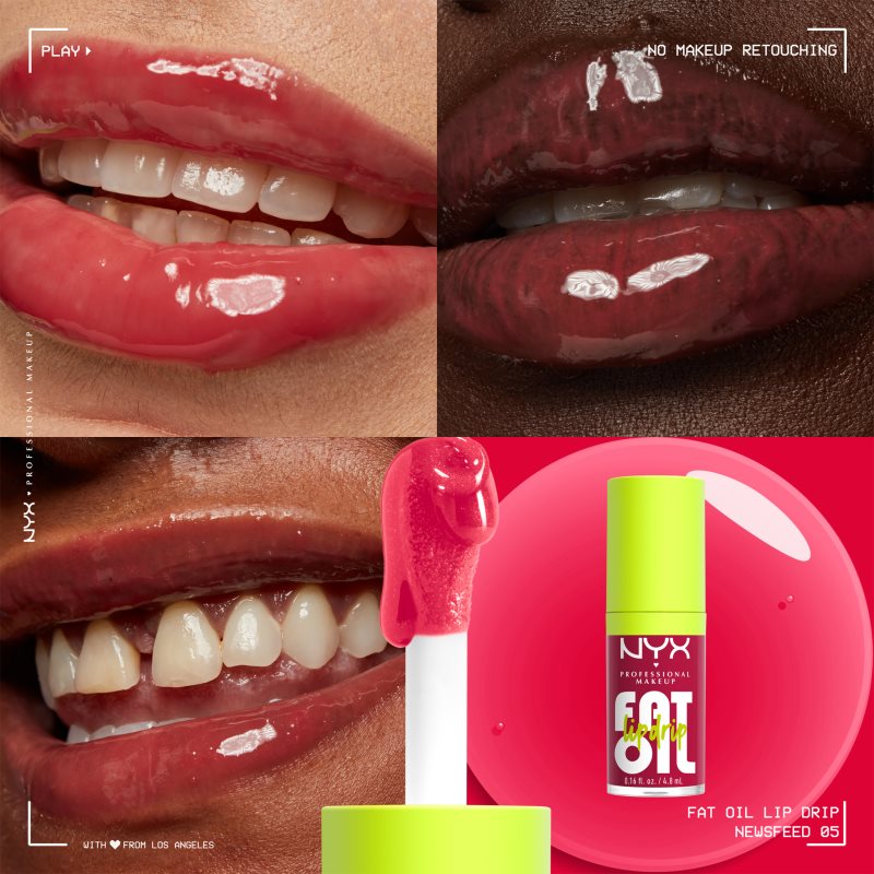 NYX Professional Makeup Fat Oil Lip Drip олійка для губ відтінок 05 Newsfeed 4,8 мл