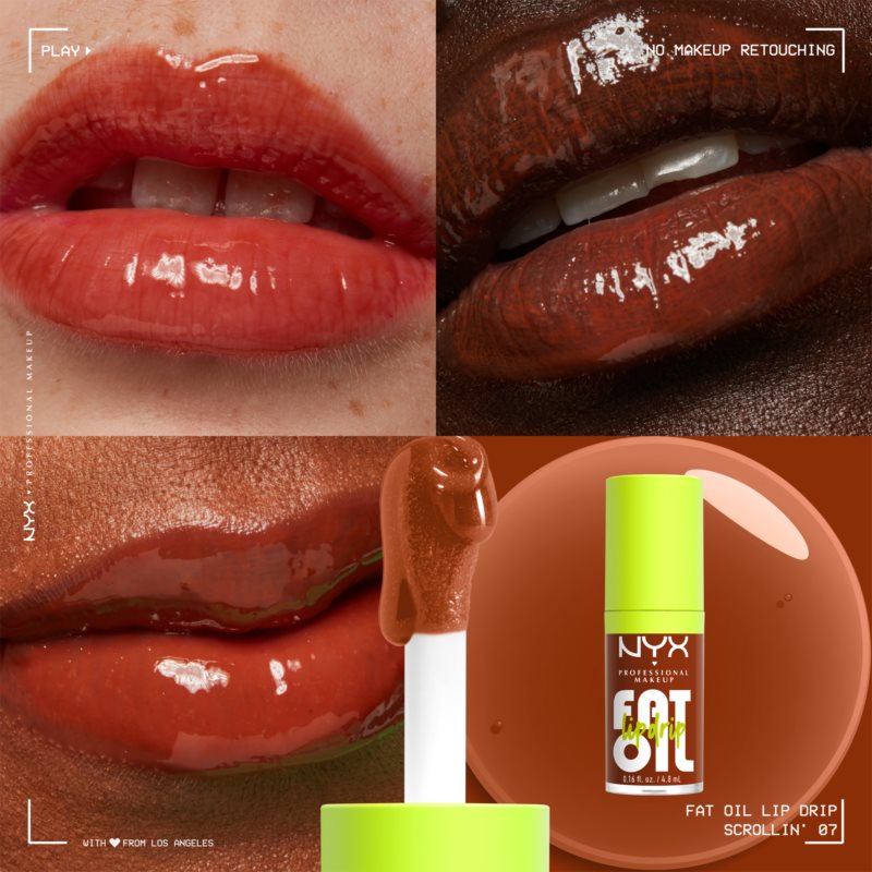 NYX Professional Makeup Fat Oil Lip Drip олійка для губ відтінок 07 Scrollin 4,8 мл