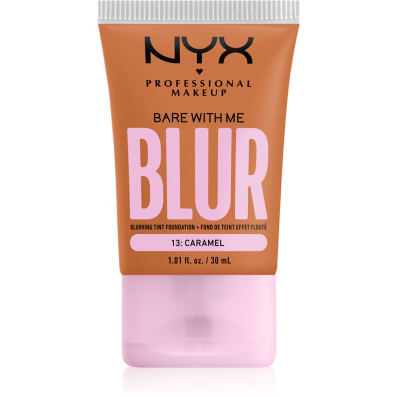 NYX Professional Makeup Bare With Me Blur Tint Foundation 30 ml make-up W 13 Caramel na všetky typy pleti; na normálnu pleť; na dehydratovanu pleť