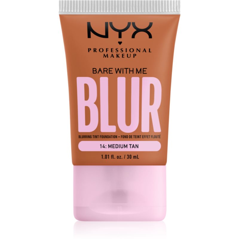 NYX Professional Makeup Bare With Me Blur Tint Foundation 30 ml make-up W 14 Medium Tan na všetky typy pleti; na normálnu pleť; na dehydratovanu pleť