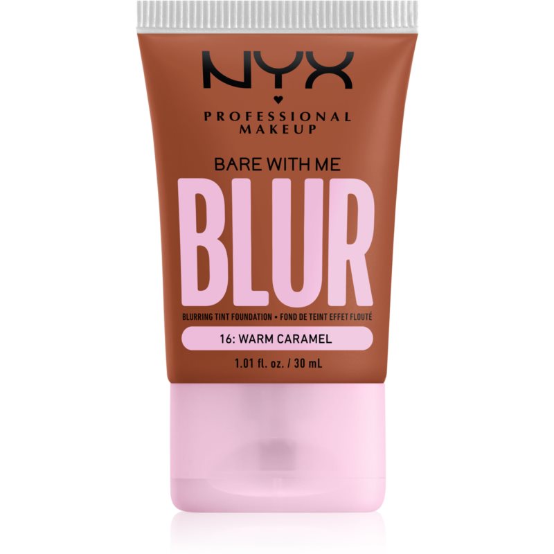 NYX Professional Makeup Bare With Me Blur Tint Foundation 30 ml make-up 16 Warm Caramel na všetky typy pleti; na normálnu pleť; na dehydratovanu pleť