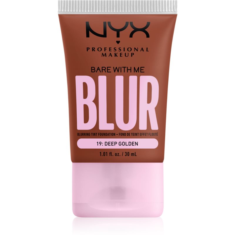 NYX Professional Makeup Bare With Me Blur Tint Foundation 30 ml make-up W 19 Deep Golden na všetky typy pleti; na normálnu pleť; na dehydratovanu pleť