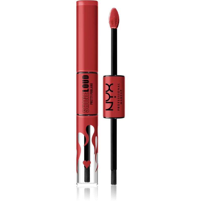 NYX Professional Makeup Shine Loud High Shine Lip Color Liquid Lipstick With High Gloss Effect Shade 33 Pretty Poblano 6,5 Ml