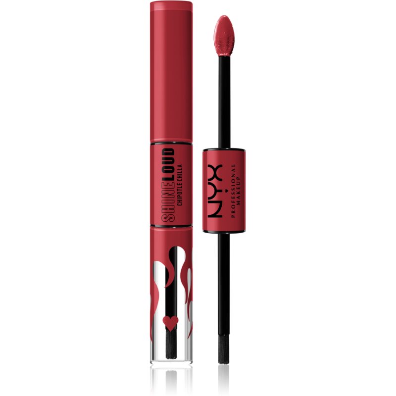 NYX Professional Makeup Shine Loud High Shine Lip Color tekutá rtěnka s vysokým leskem odstín 34 Rebel In Red Serrano 6,5 ml