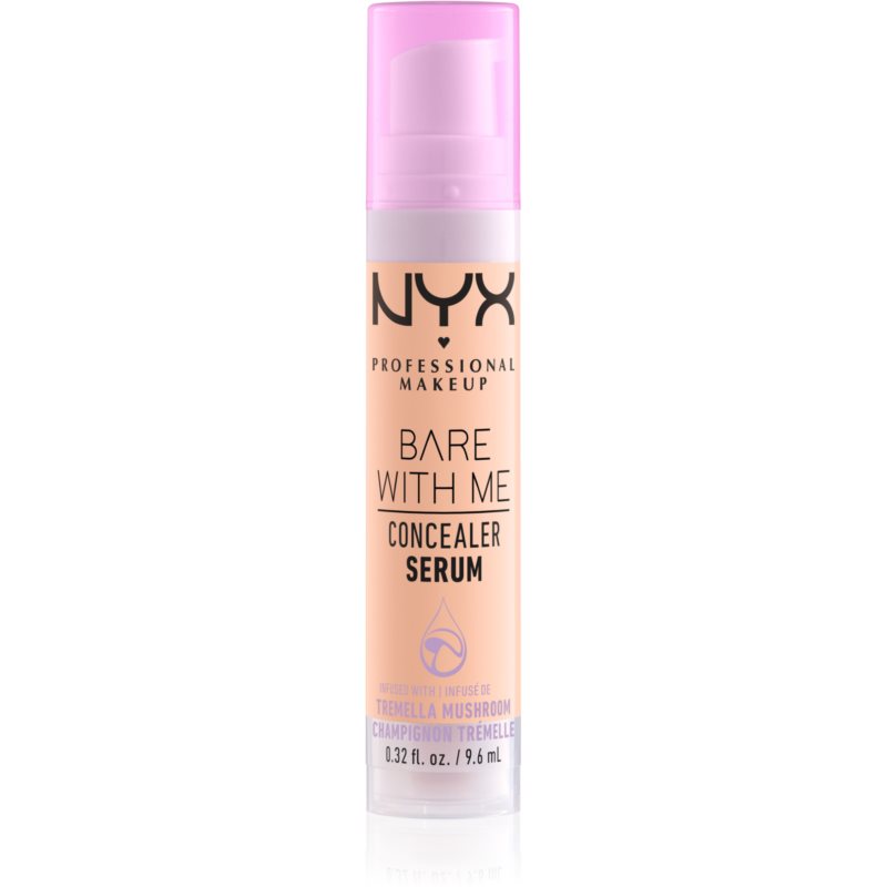 NYX Professional Makeup Bare With Me Concealer Serum drėkinamasis maskuoklis „Du viename“ atspalvis 2.5 Medium Vanilla 9,6 ml