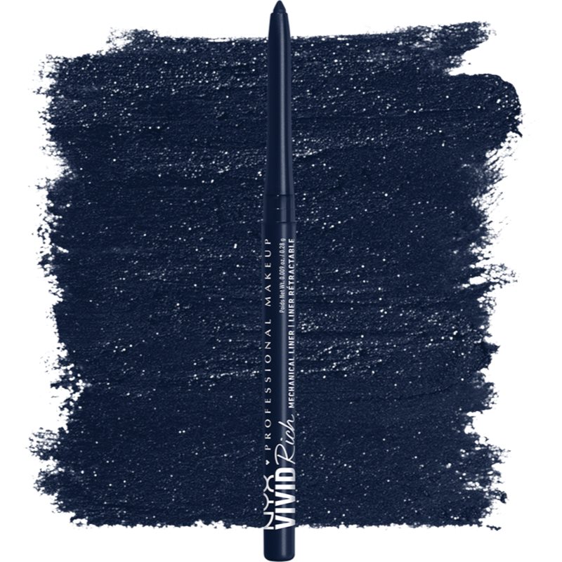 NYX Professional Makeup Vivid Rich автоматичний олівець для очей відтінок 14 Saphire Bling 0,28 гр