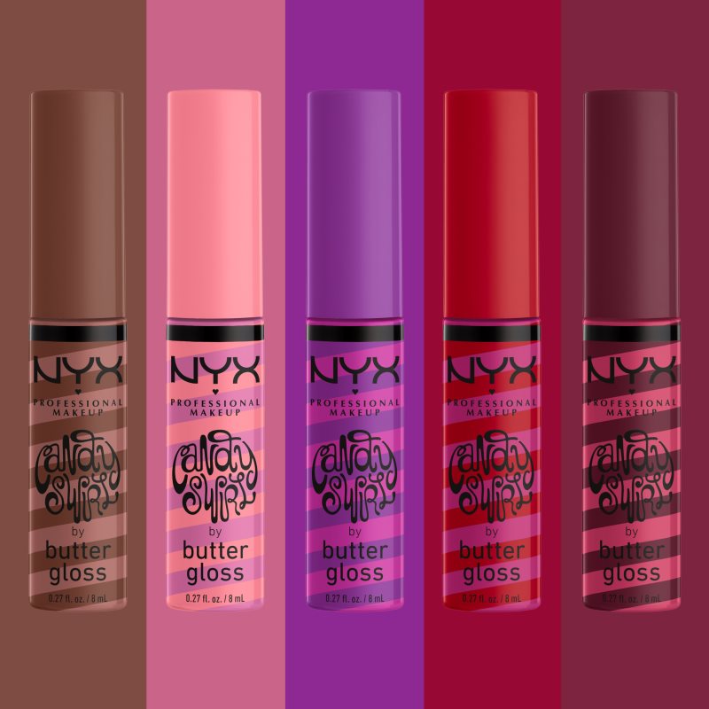 NYX Professional Makeup Butter Gloss Candy Swirl Lip Gloss Shade 04 Candy Apple 8 Ml