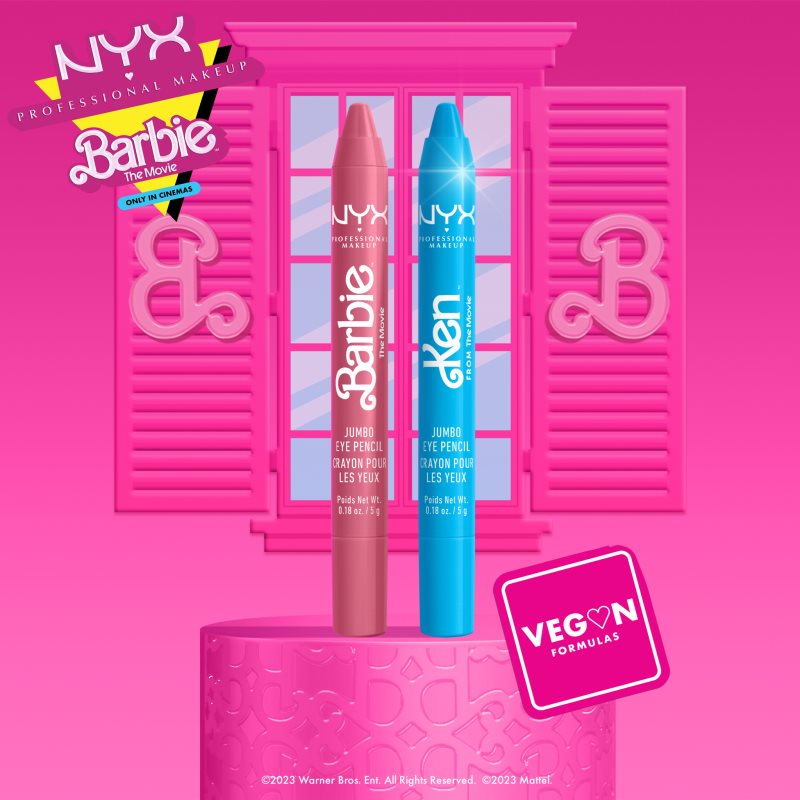 NYX Professional Makeup Barbie Jumbo Eye Kit набір олівців для очей 2 кс