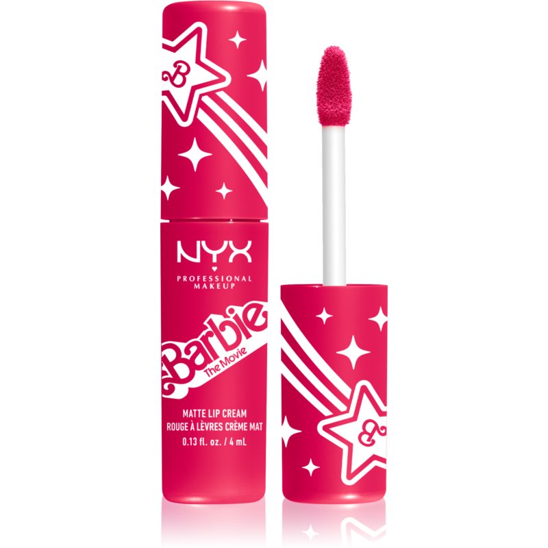 NYX Professional Makeup Barbie Smooth Whip Matte Lip Cream matný tekutý rúž odtieň 02 Perfect Day Pink 4 ml