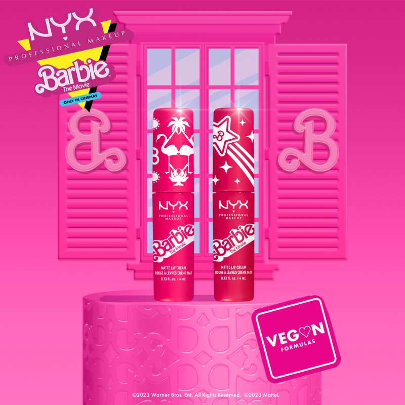 NYX Professional Makeup Barbie Smooth Whip Matte Lip Cream Liquid Matt Lipstick Shade 02 Perfect Day Pink 4 Ml