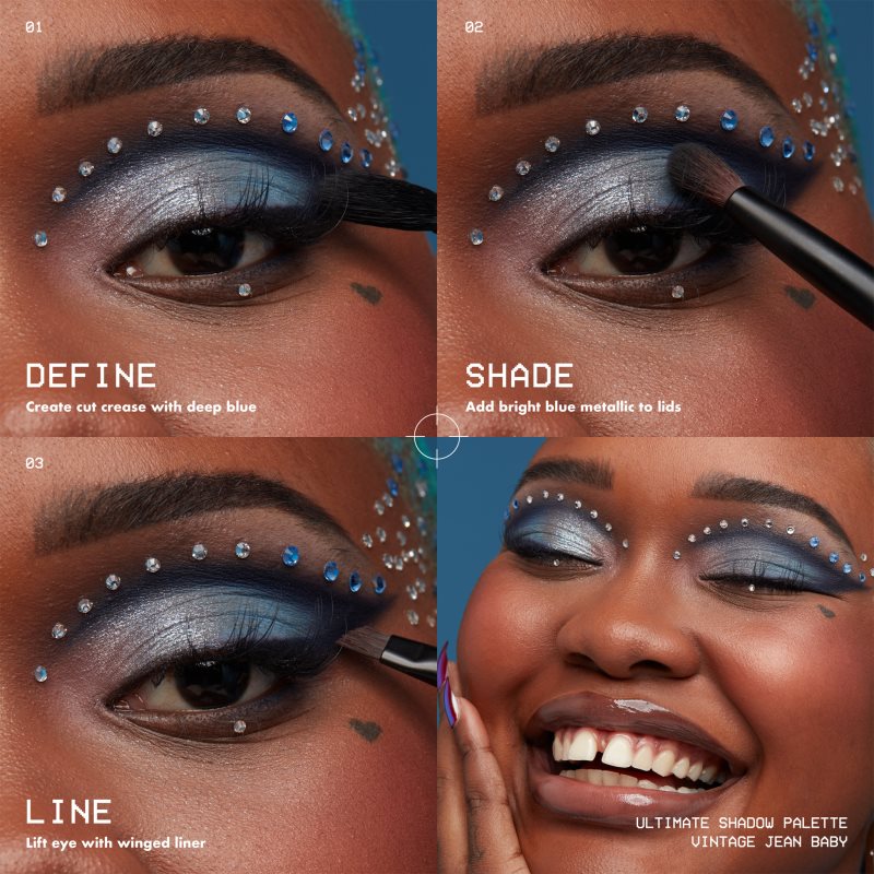 NYX Professional Makeup Ultimate Shadow Palette Fard à Paupières Teinte Vintage Jean Baby 16 Pcs
