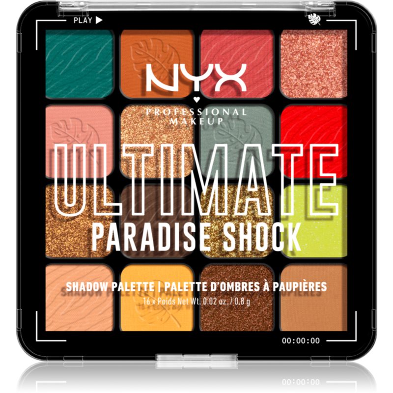 NYX Professional Makeup Ultimate Shadow Palette eyeshadow shade Paradise Shock 16 pc
