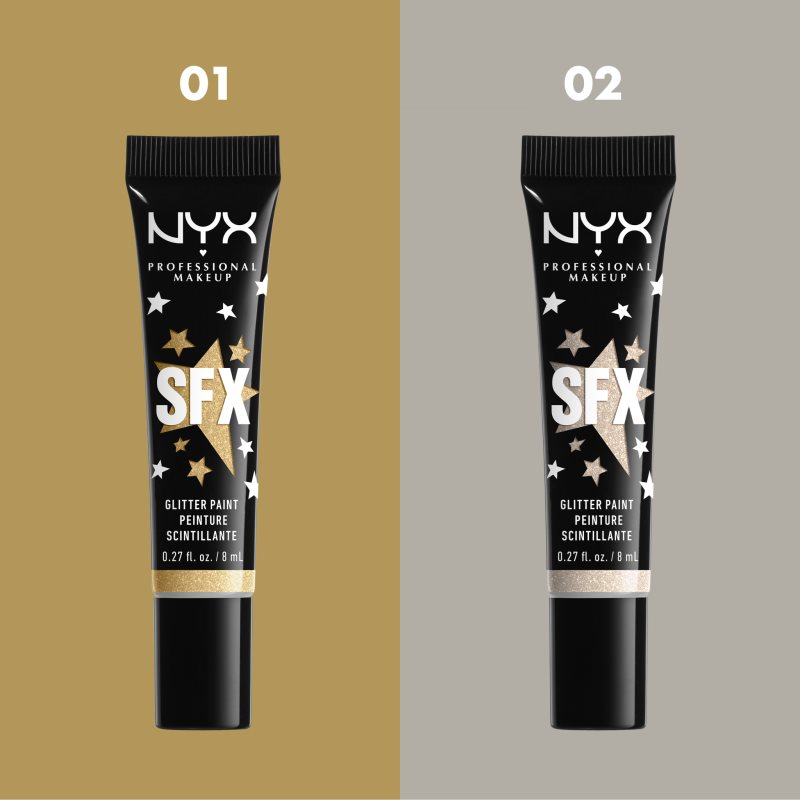 NYX Professional Makeup Halloween Glitter Paint блискітки для обличчя та тіла відтінок 02 Broomstick Baddie 8 мл