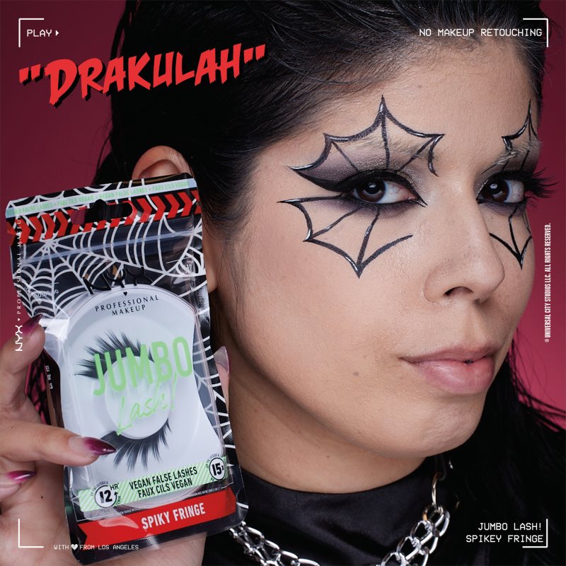 NYX Professional Makeup Halloween Jumbo Lash! ciglia finte tipo 01 Spiky Fringe 2 pz