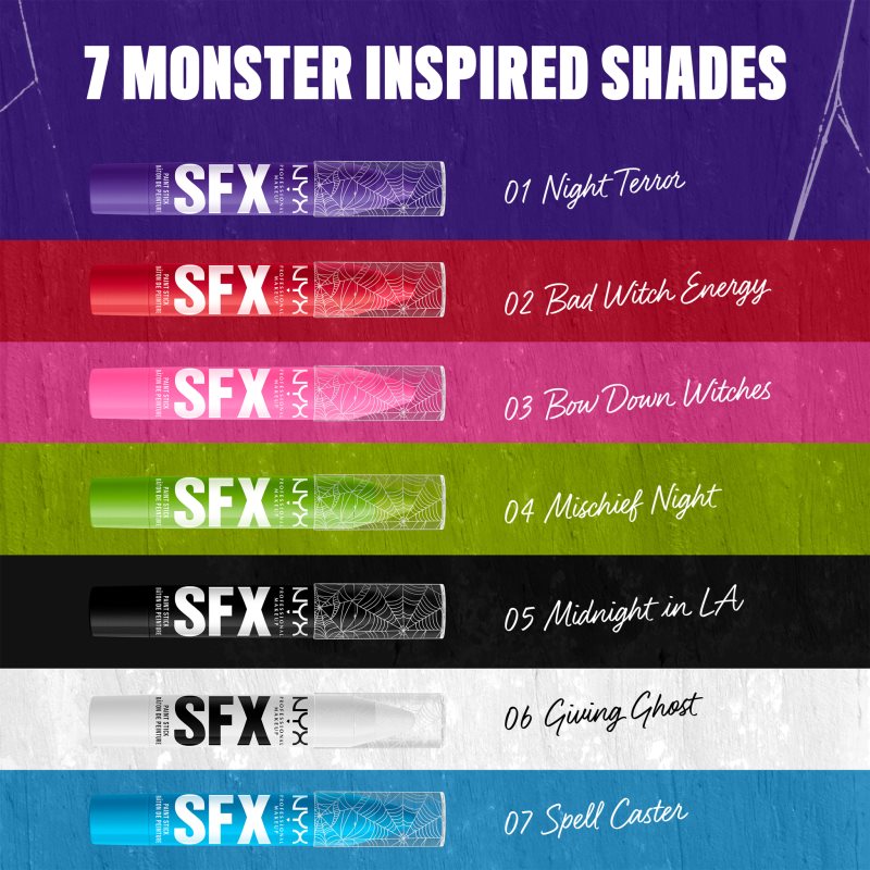 NYX Professional Makeup Halloween SFX Paints tinte corporal para rostro y cuerpo tono 01 NIght Terror 1 ud