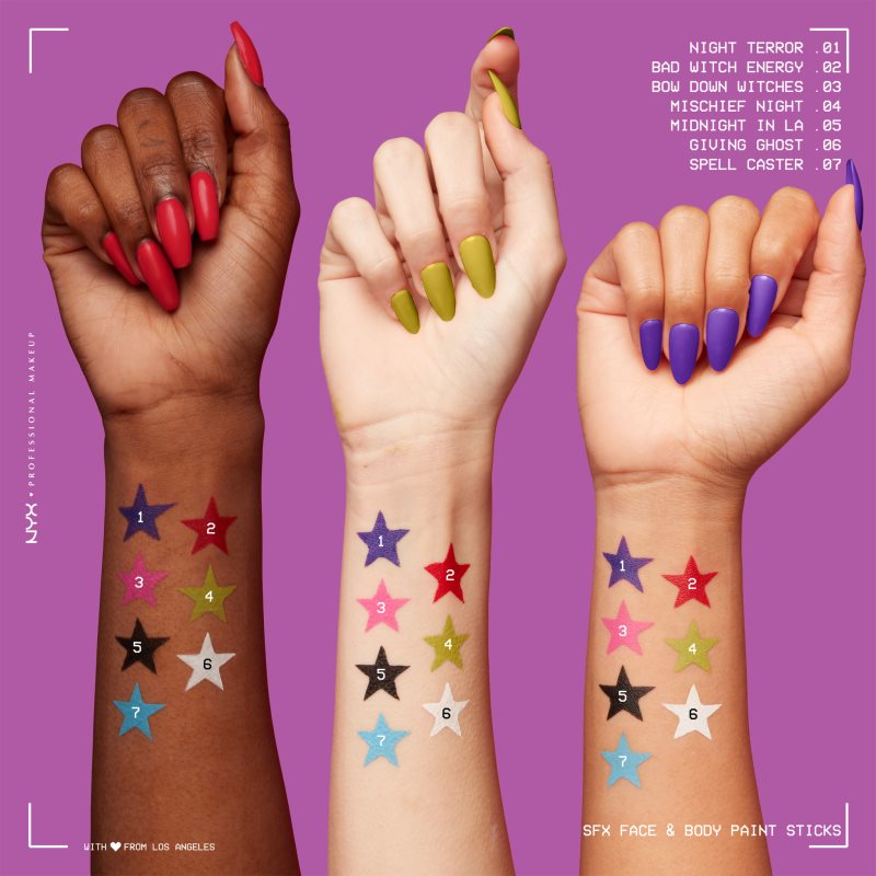 NYX Professional Makeup Halloween SFX Paints Peinture Corporelle Visage Et Corps Teinte 02 Bad Witch Energy 1 Pcs