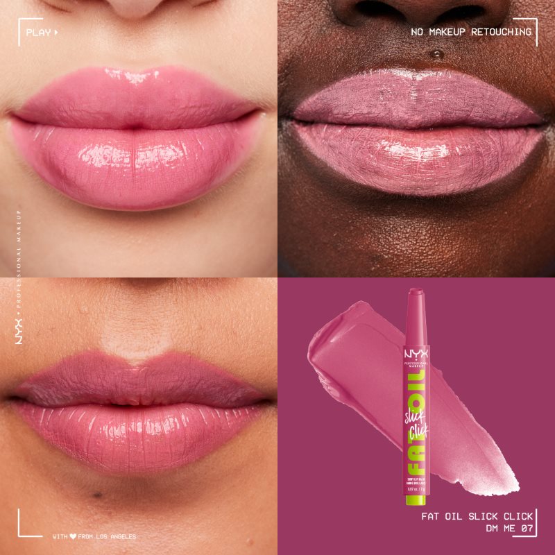 NYX Professional Makeup Fat Oil Slick Click tinted lip balm shade 07 DM Me 2 g