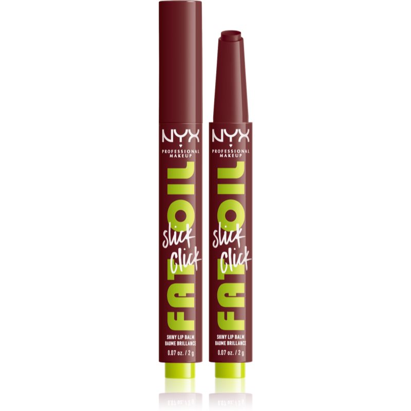 NYX Professional Makeup Fat Oil Slick Click tinted lip balm shade 11 In A Mood 2 g
