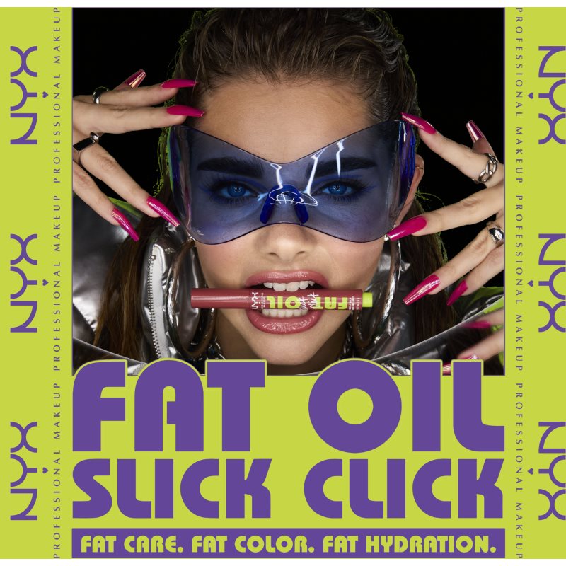 NYX Professional Makeup Fat Oil Slick Click Baume à Lèvres Teinté Teinte 12 Trending Topic 2 G