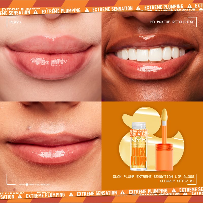 NYX Professional Makeup Duck Plump блиск для губ із збільшуючим ефектом відтінок 01 Clearly Spicy 6,8 мл
