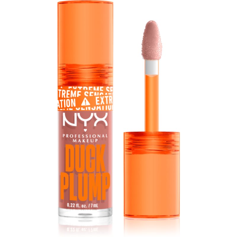 NYX Professional Makeup Duck Plump блиск для губ із збільшуючим ефектом відтінок 02 Banging Bare 6,8 мл