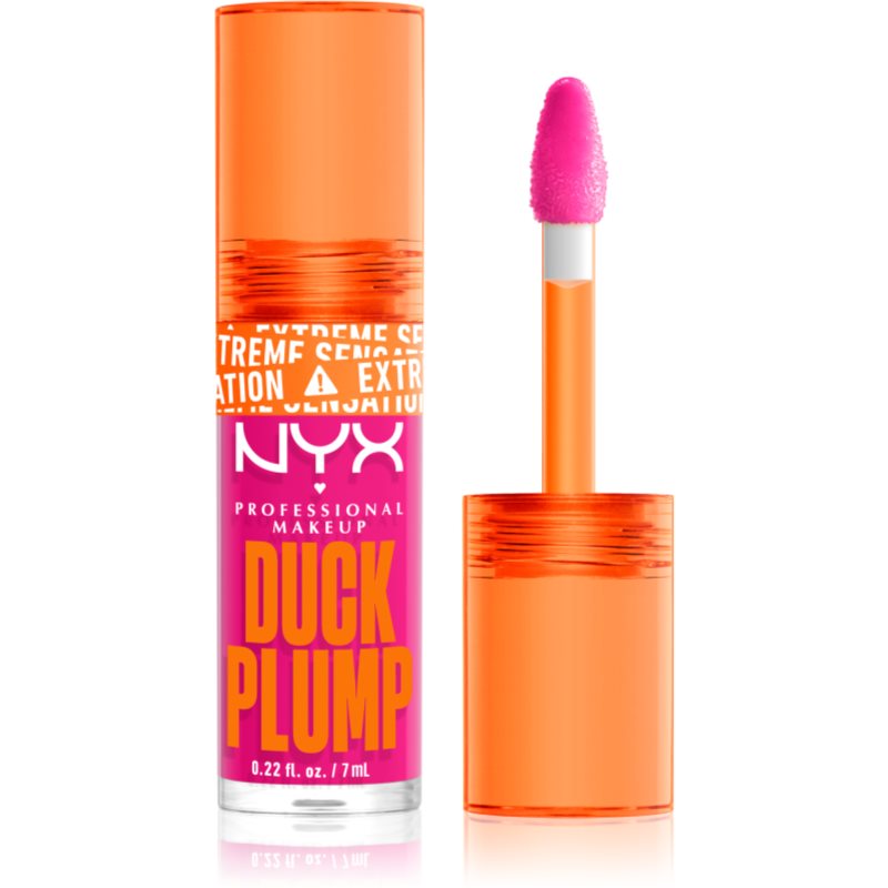 NYX Professional Makeup Duck Plump Lipgloss mit vergrößerndem Effekt Farbton 12 Bubblegum Bae 7 ml