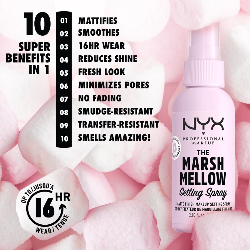 NYX Professional Makeup The Marshmellow Setting Spray Makeup Setting Spray 60 Ml