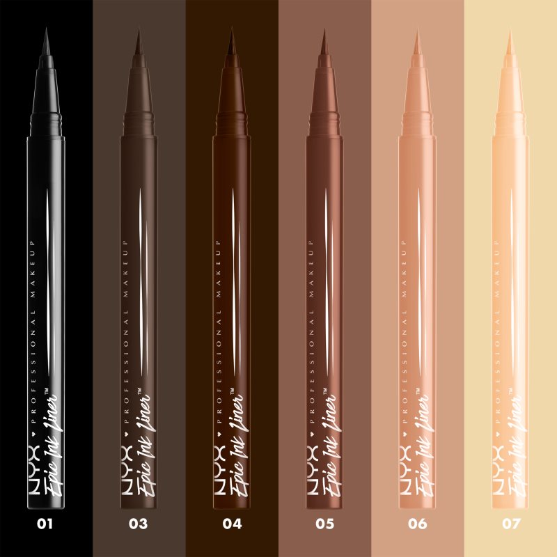 NYX Professional Makeup Epic Ink Precise Waterproof Eyeliner Shade Dark Chocolate 1 Ml