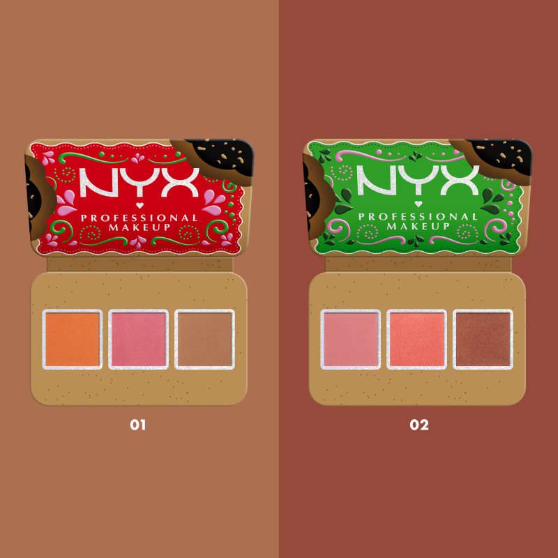 NYX Professional Makeup Holiday Buttermelt Palette Visage Teinte Light/Medium 3x4 G